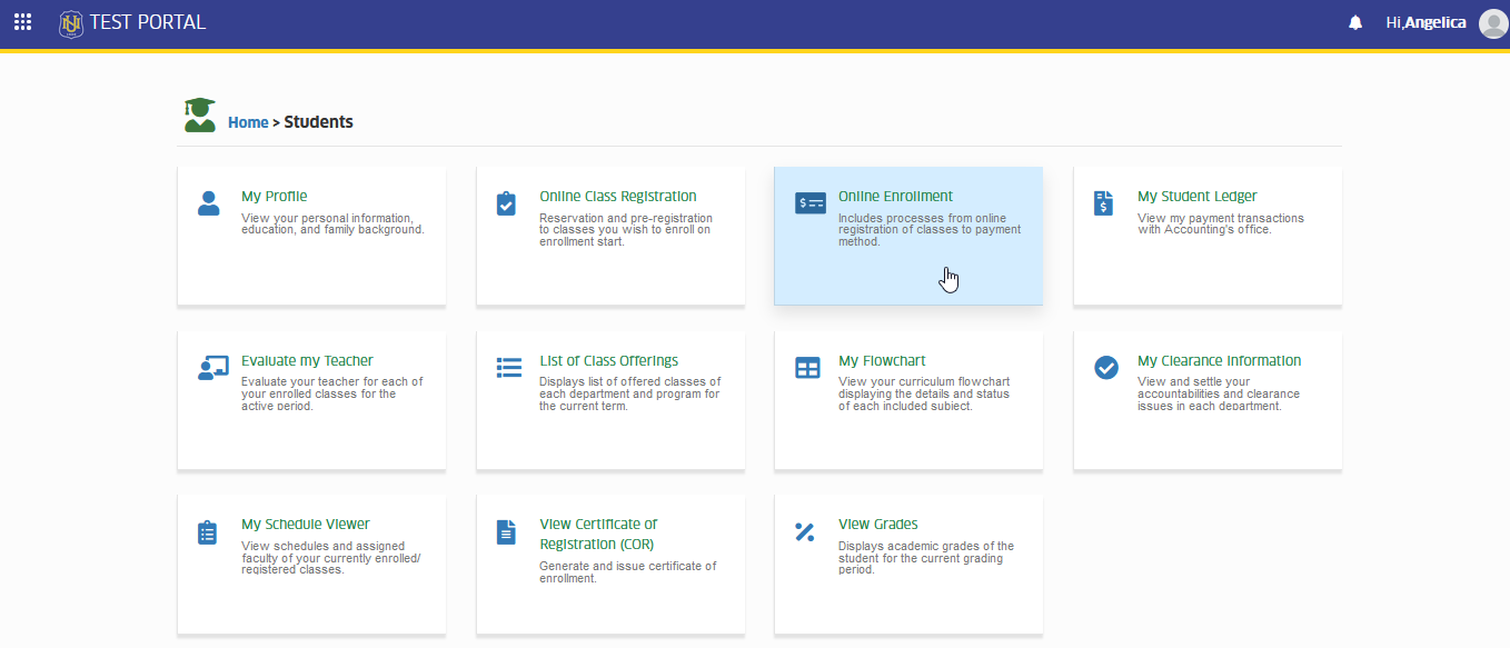 online enrollment