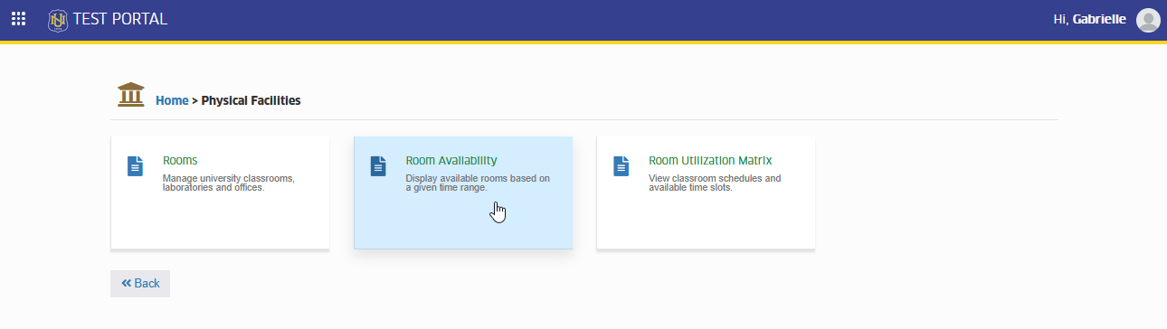 room availability module tab