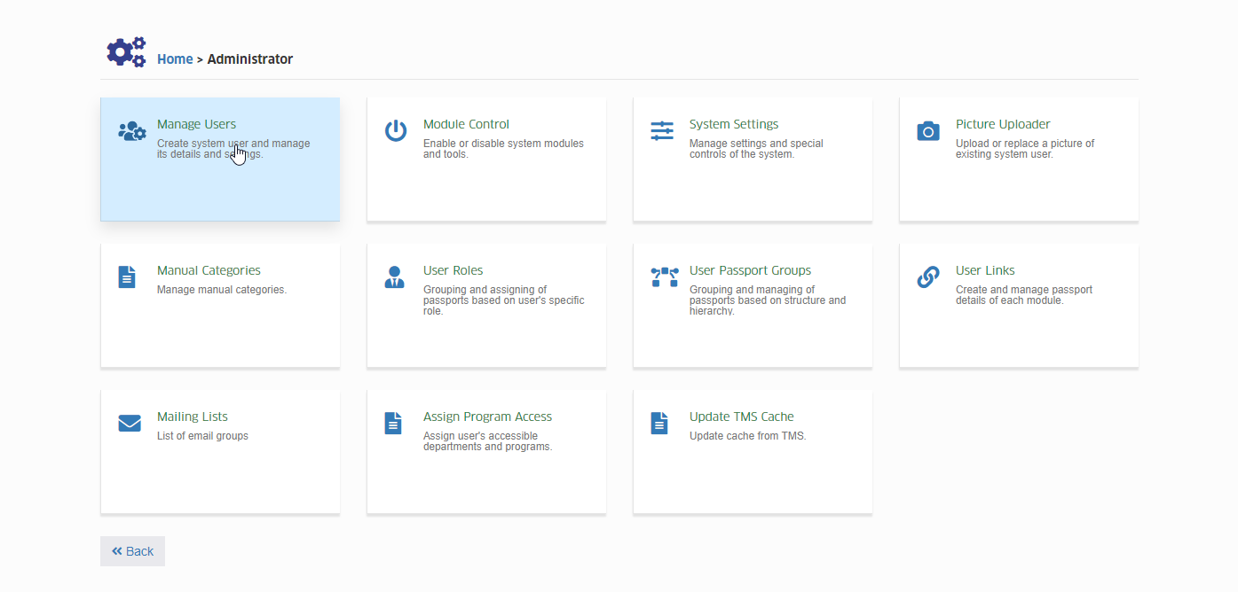 Manage Users