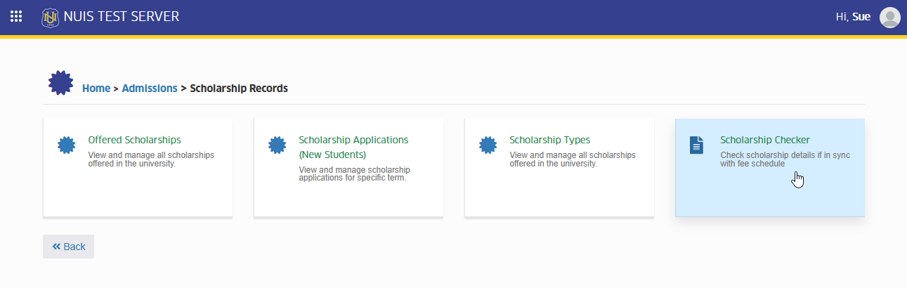 scholarship checker module tab
