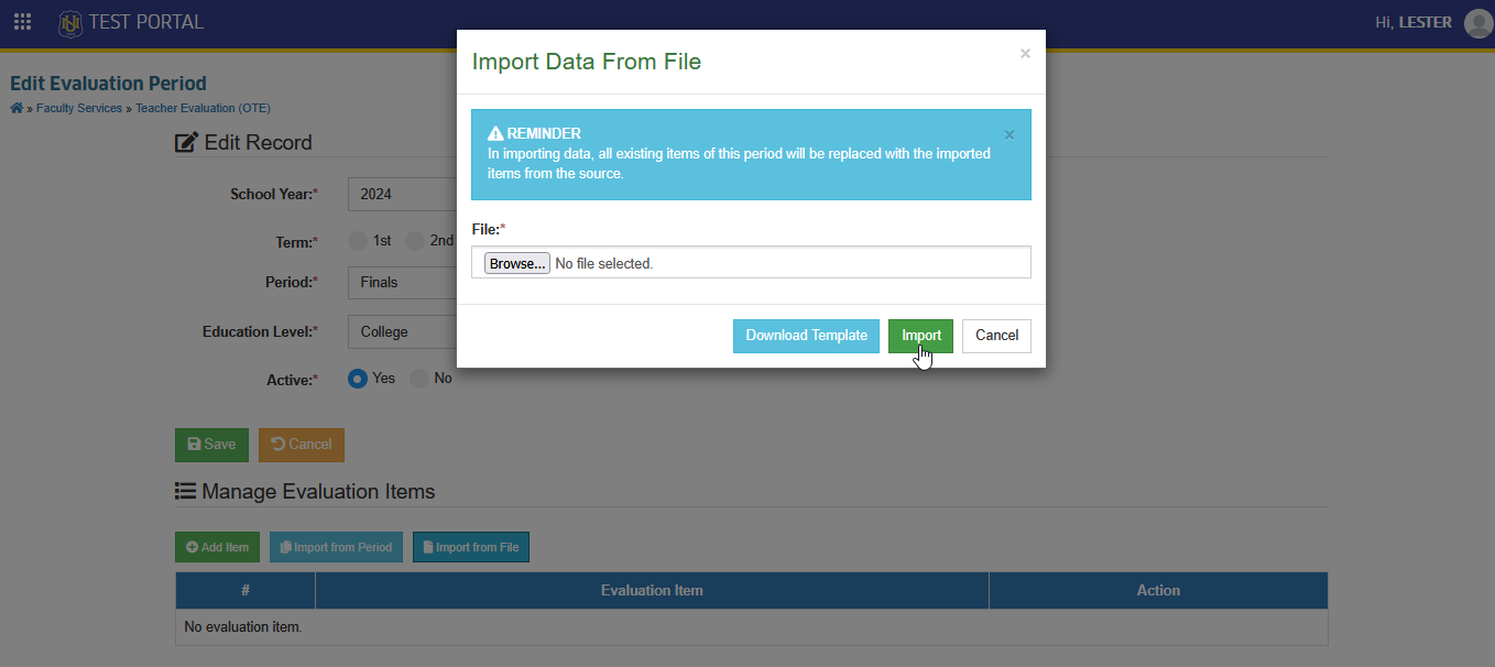 import button