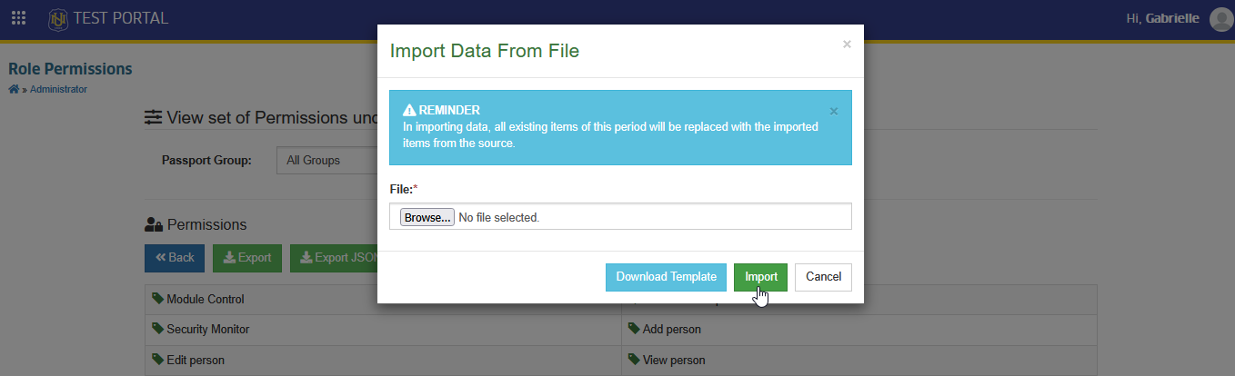 import button