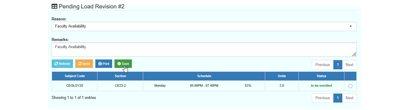 save to add subjects