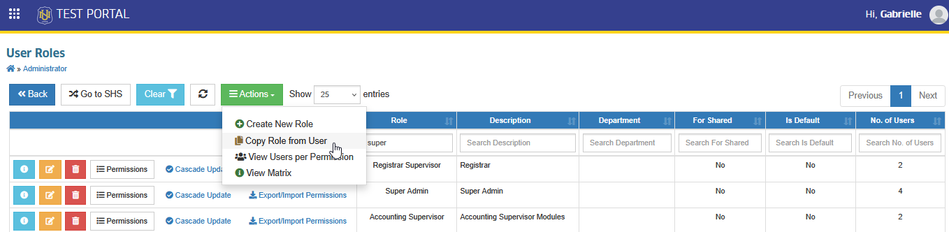 create role from user