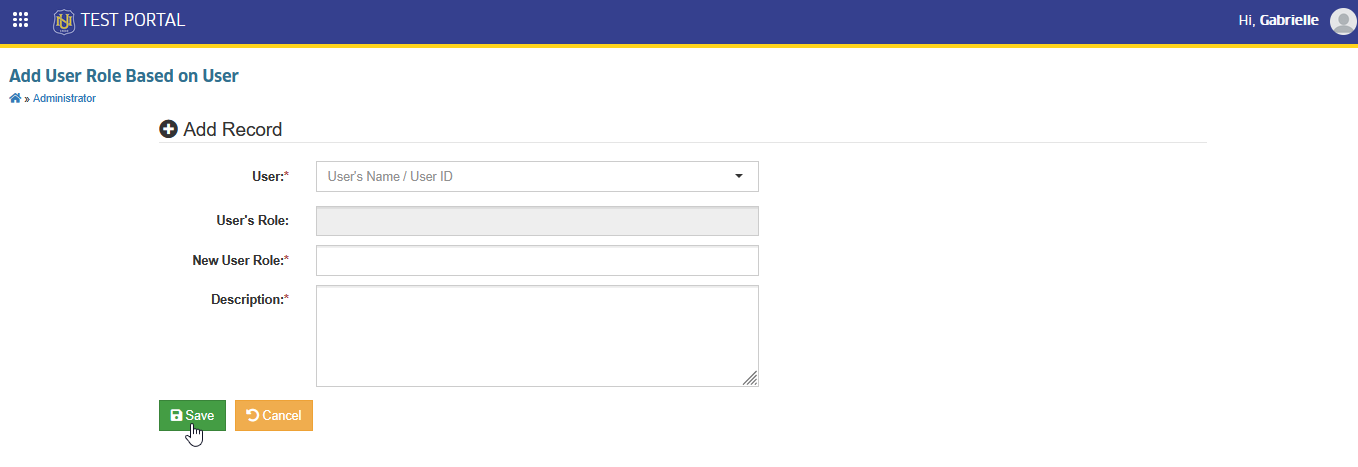 save new role from user