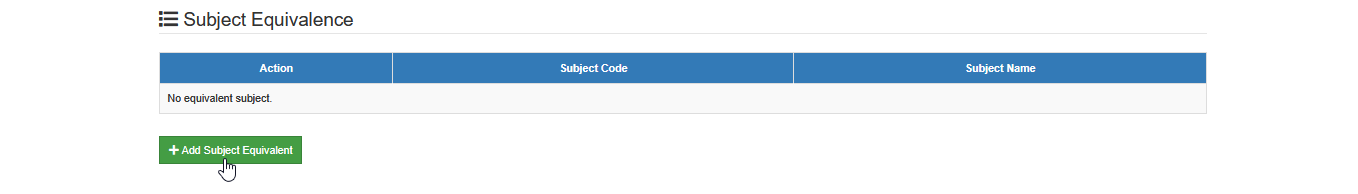 add subject equivalent button