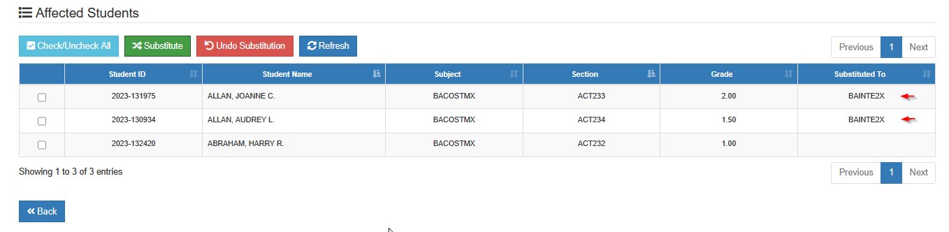 substituted subjects