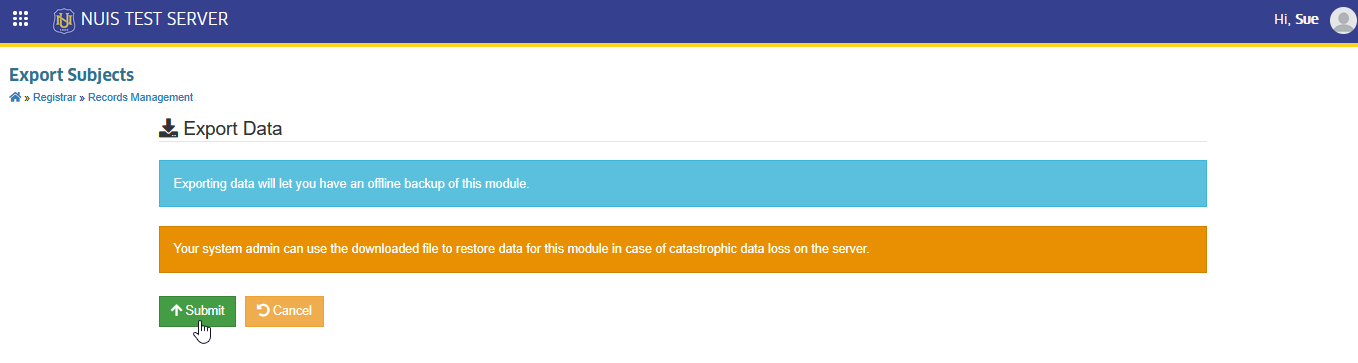 submit download button