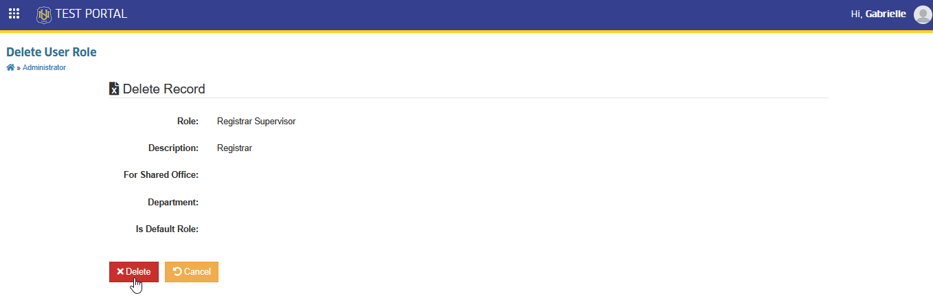 confirm delete button