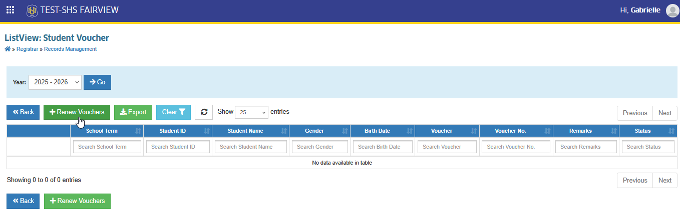 renew vouchers button