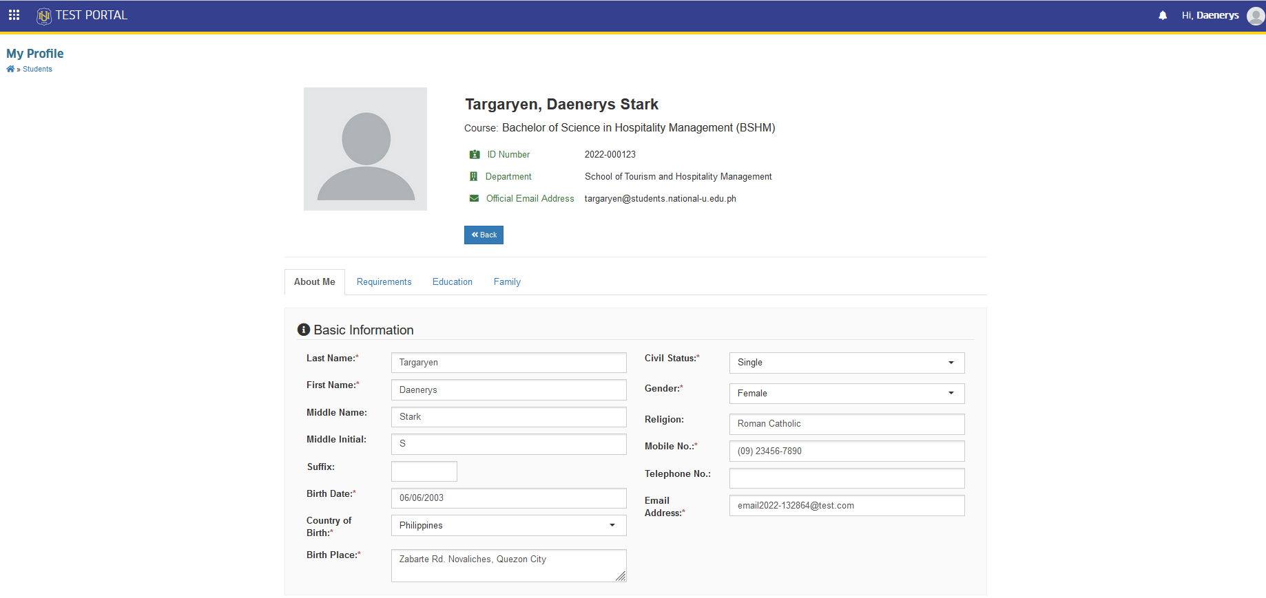 my profile module