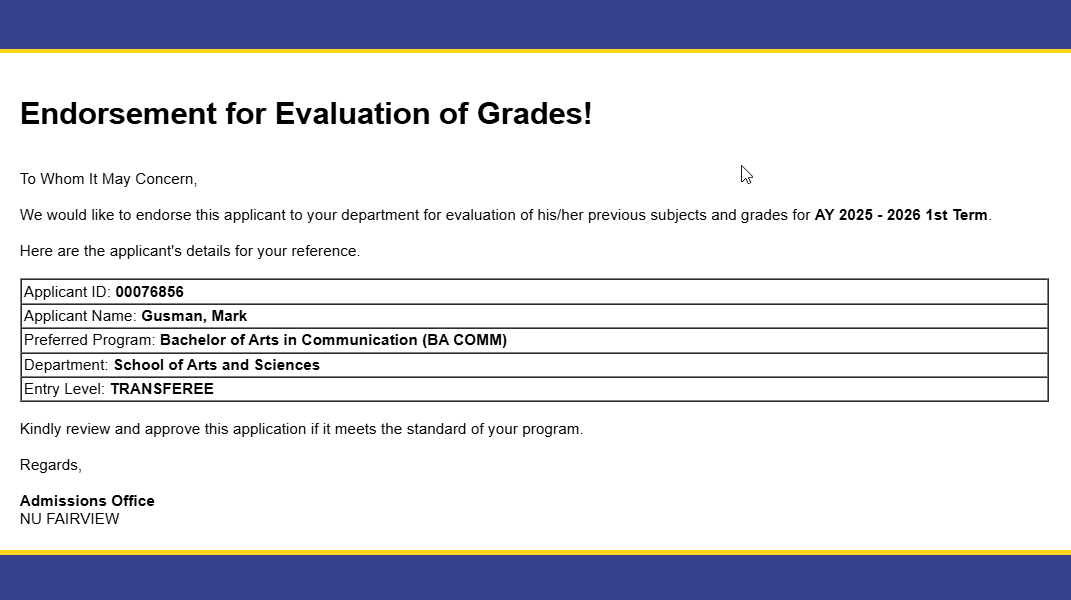Initial Evaluation Process