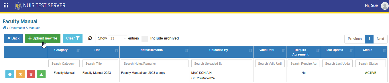 upload new file button