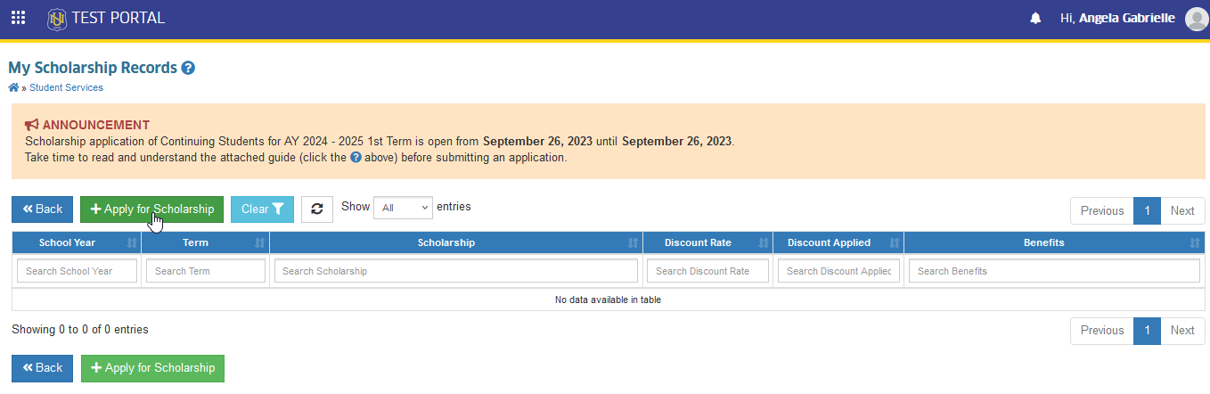 apply for scholarship