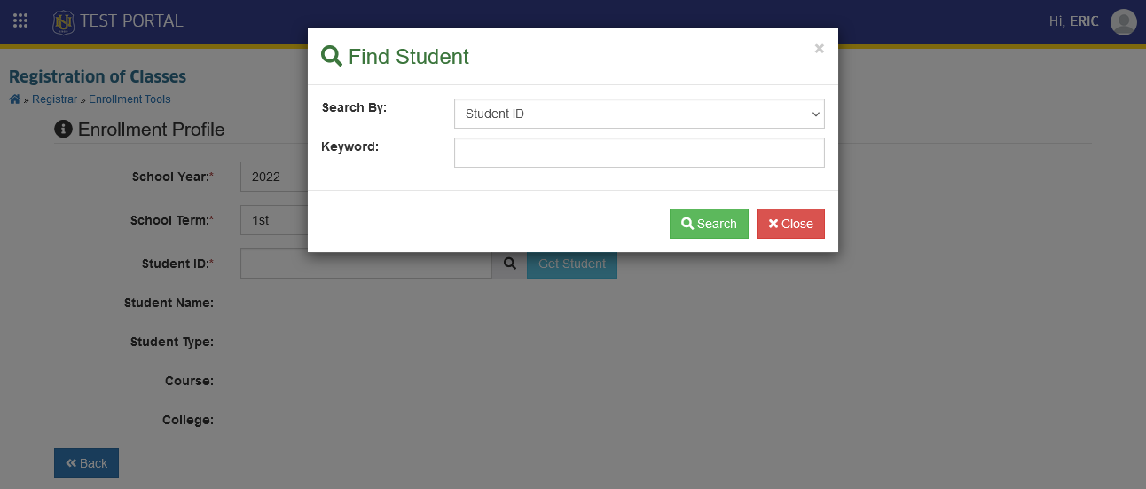search student