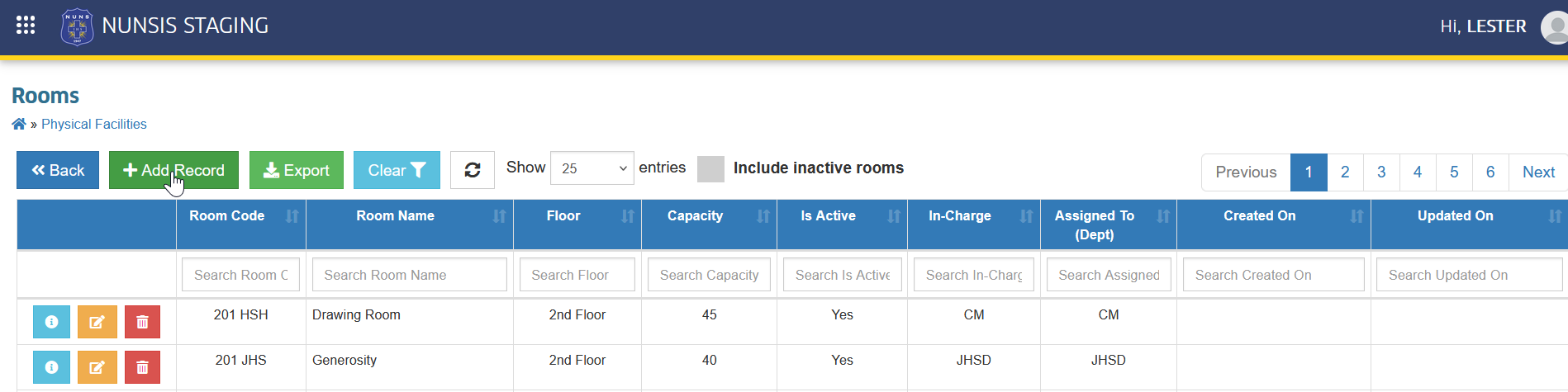 add room button