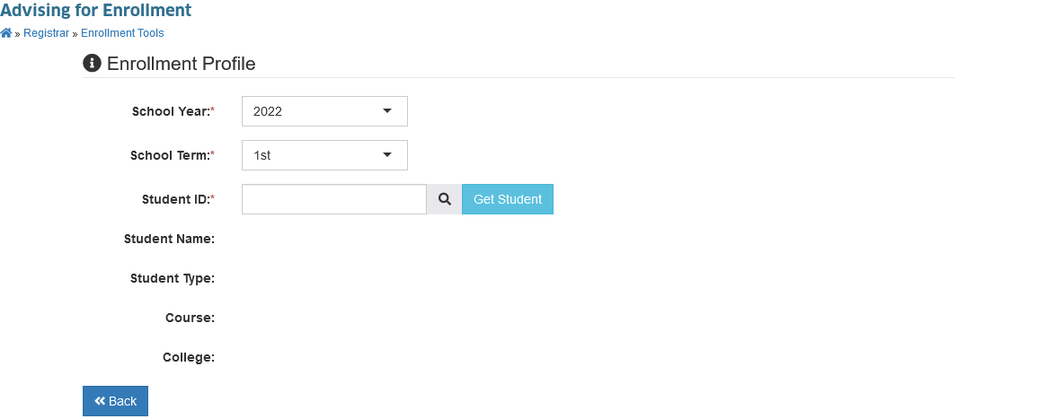 advising for enrollment