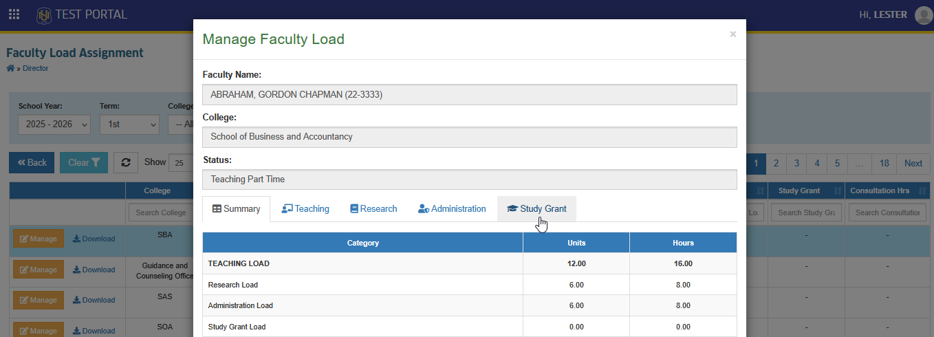 study grant tab