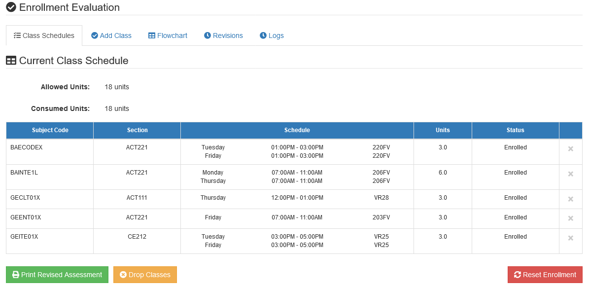 Reset Enrollment