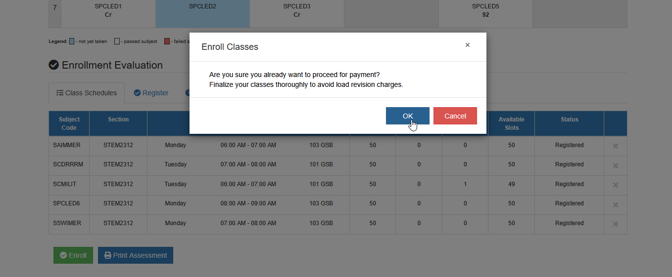 confirm enroll