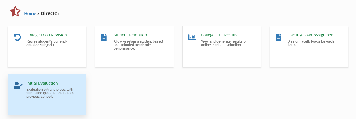 Initial Evaluation Process