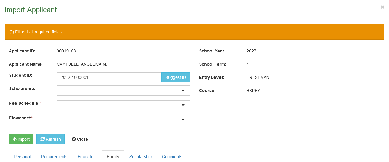 import applicant