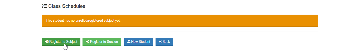 register to subject button