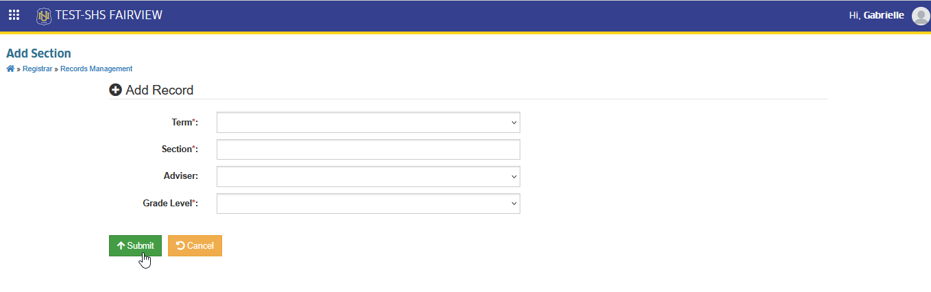submit button