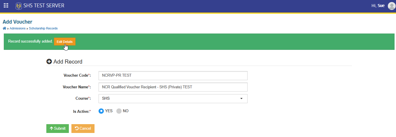 voucher edit details button