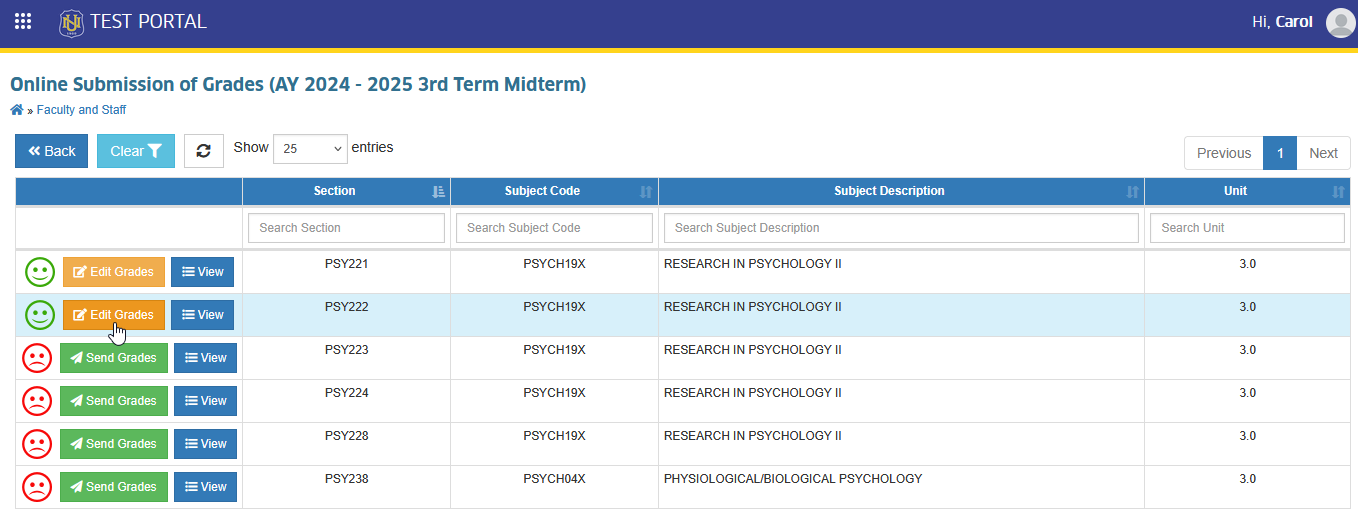 edit grades