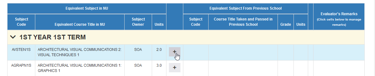 Adding of Grades