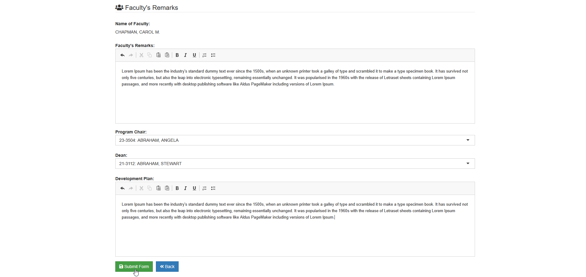 Submit Form