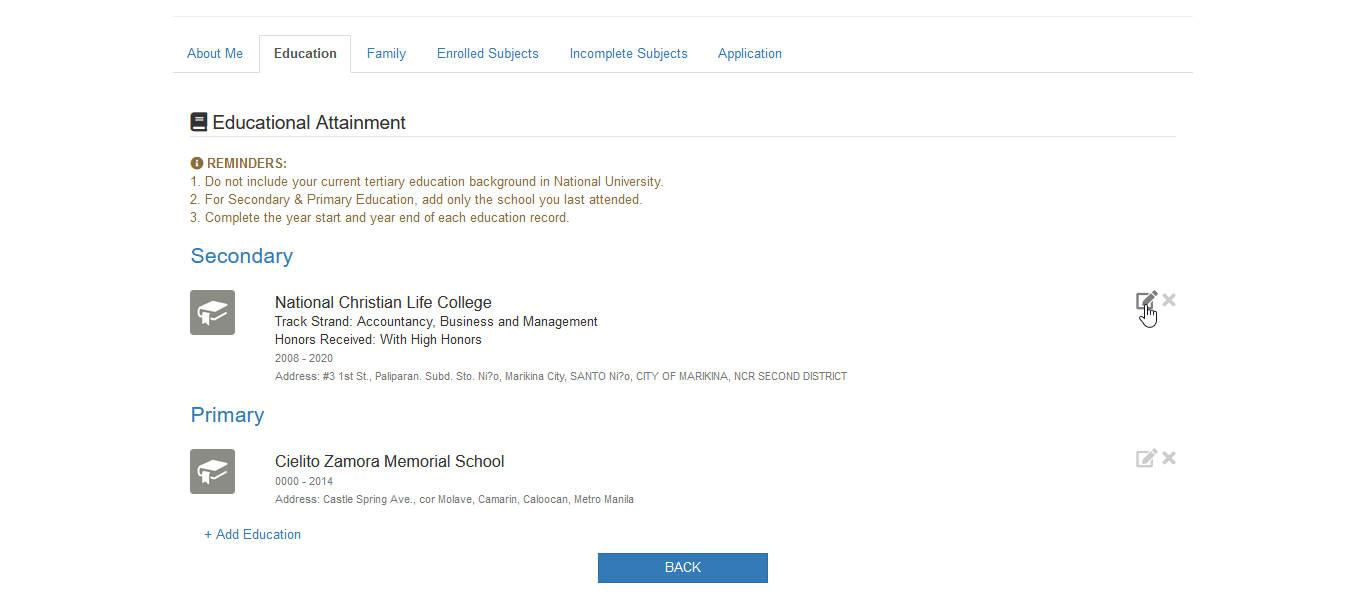 educational background