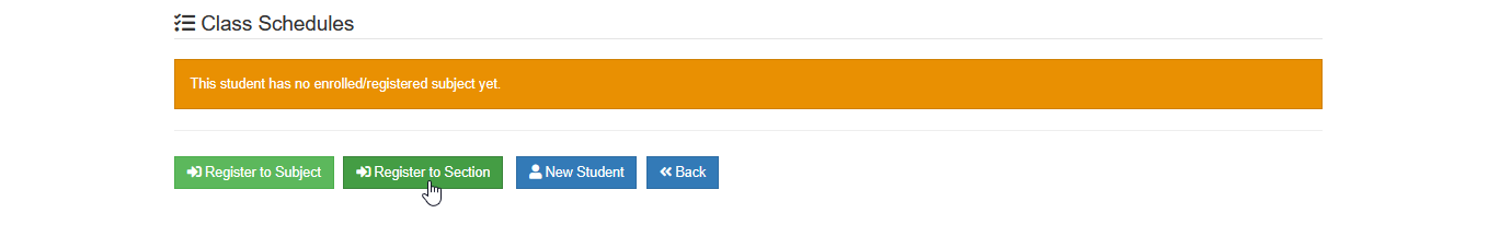 register the section button