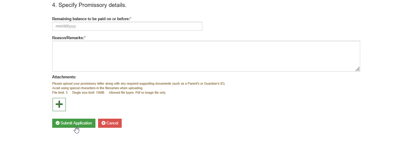 specify details