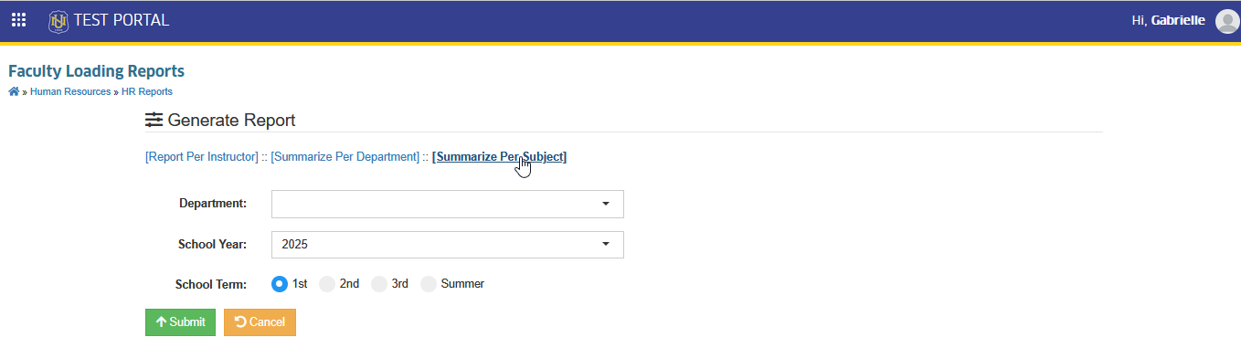 summarize per subject tab