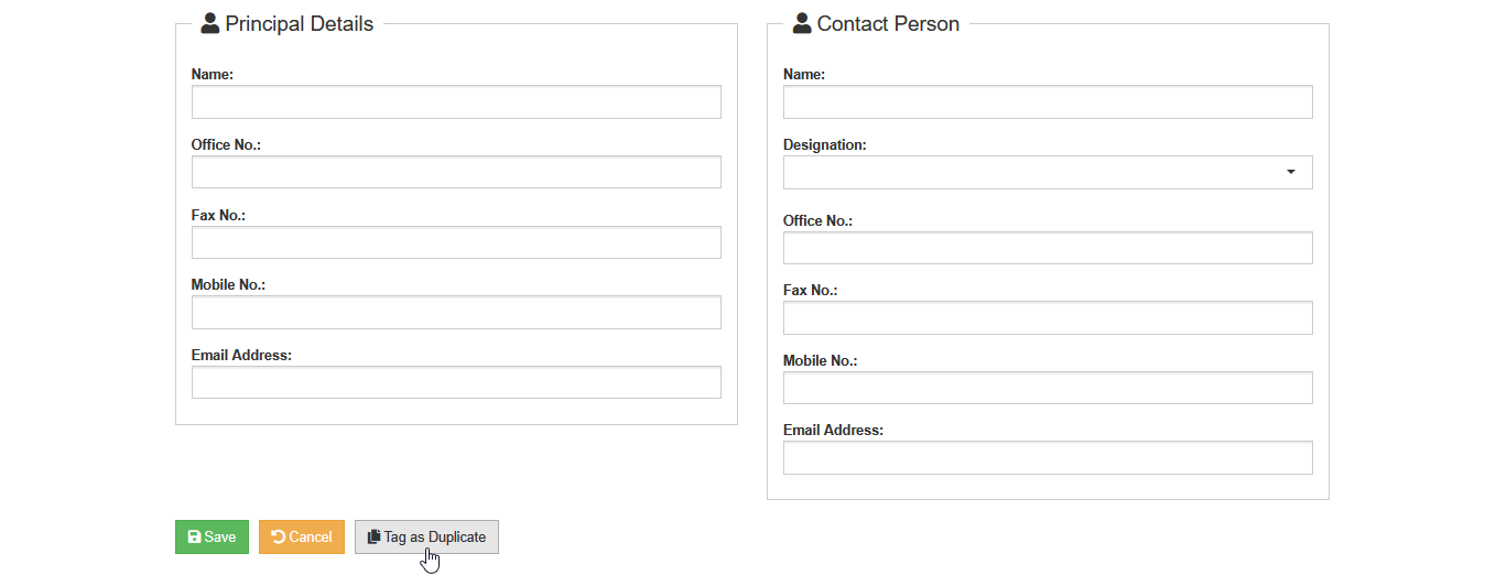 tag as duplicate button