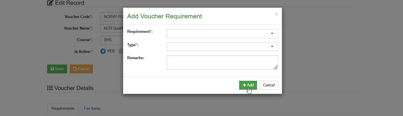 add requirement button 2