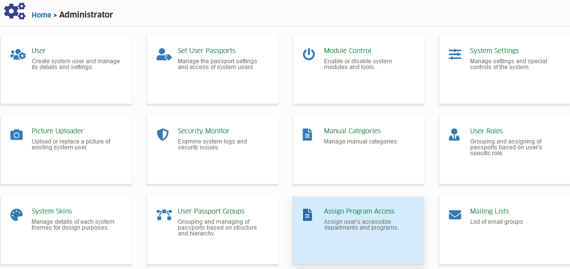Assign Program Access
