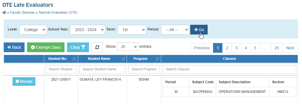 OTE Main Page
