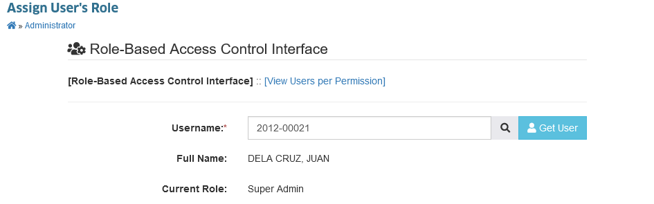 RBAC Interface