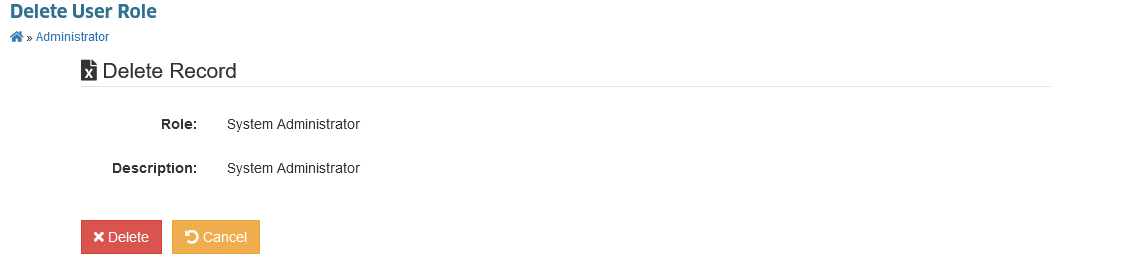Delete User Role