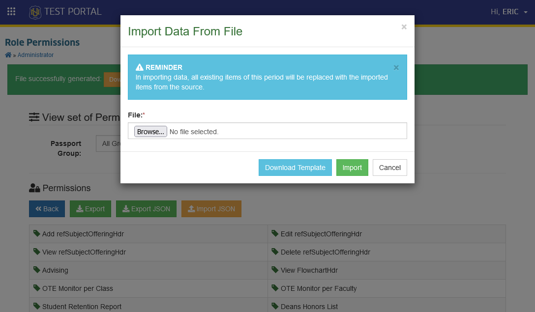 Export JSON